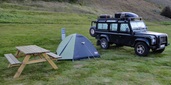 Camping à Saudarkrokur, Islande