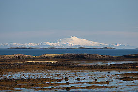 Le Snæfellsjökull, vu de la route 60, Fjords de l'Ouest, islande