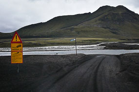 Un gué sur la piste F225, Islande