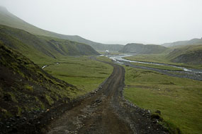 Piste F206, en redescendant du Laki, Islande