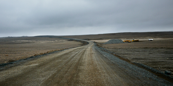 Travaux sur la F 862 pour rejoindre la route N°1, Islande
