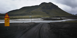 Un gué sur la piste F225, Islande