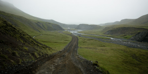 Piste F206, en redescendant du Laki, Islande