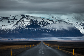Route N°1 en direction de Skaftafell, Islande