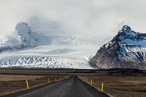 L'impressionnante langue glaciaire du Fjallsjokul depuis la route N°1, Islande
