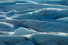 Détails de la langue glaciaire du Snivafellsjokull, sud de l'Islande