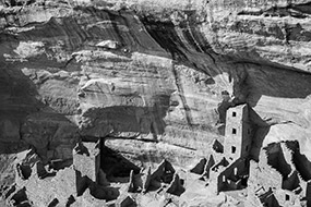 Mesa verde, Colorado, USA, Noir et Blanc, 2007, en forme d'hommage à Ansel Adams