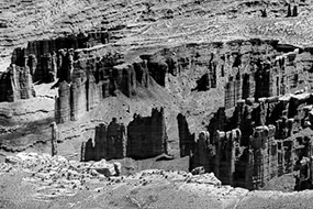 Panorama Canyonlands NP, Utah, USA, noir et blanc, 2007