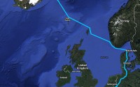 Carte du trajet de retour, voyage Islande été 2011