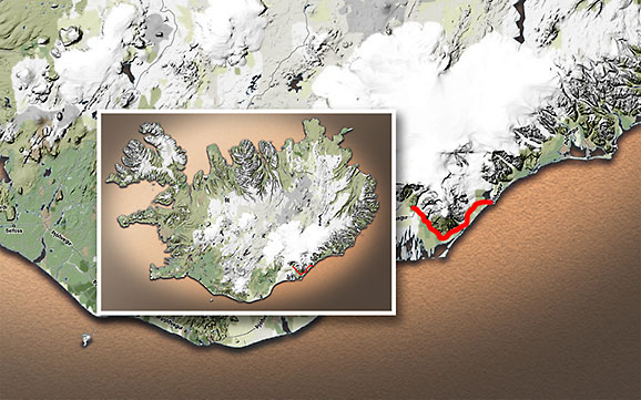 Carte du voyage Islande - 09/07/2011